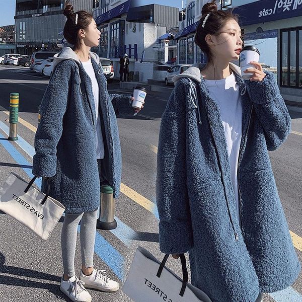 women's wool & blends teddy jacket ladies long autumn winter oversized hooded coat demi-season warm coats trend alpaca jackets elegant, Black
women's wool & blends teddy jacket ladies long autumn winter oversized hooded coat demi-season warm coats trend alpaca jackets elegant, Black