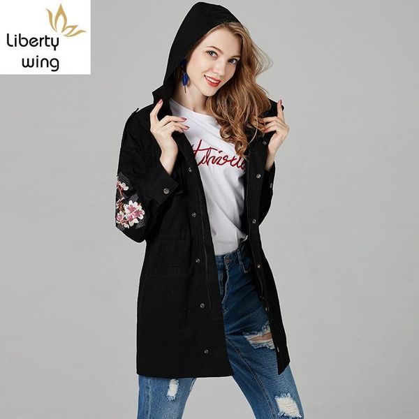 women's jackets autumn womens flower embroidery bomber jacket long hoody windbreaker single breasted boyfriend style casual motorcycle, Black;brown
women's jackets autumn womens flower embroidery bomber jacket long hoody windbreaker single breasted boyfriend style casual motorcycle, Black;brown