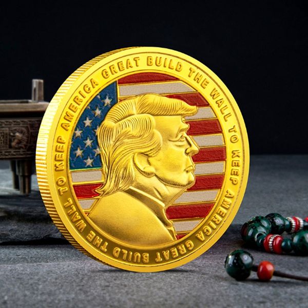 non magnetic crafts donald j trump of us president keep usa great build the wall to american gold plated souvenir coin
non magnetic crafts donald j trump of us president keep usa great build the wall to american gold plated souvenir coin