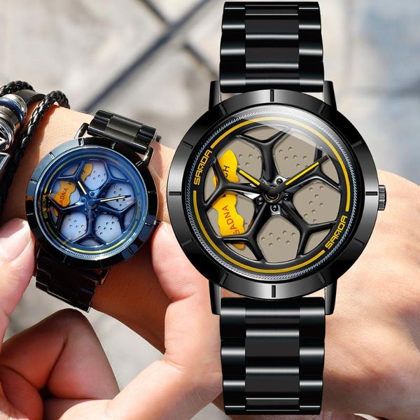 wristwatches sanda sell quartz stainless steel men watch fashion waterproof creative sport car rim wheel rotating dial relogio masculino, Slivery;brown
wristwatches sanda sell quartz stainless steel men watch fashion waterproof creative sport car rim wheel rotating dial relogio masculino, Slivery;brown