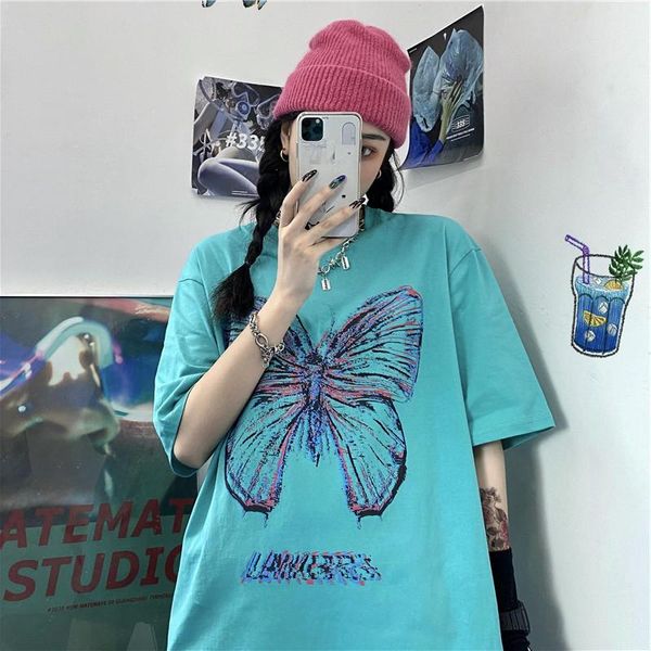 women's t-shirt black female 2021 summer kpop loose harajuku style butterfly print short sleeve casual tshirt l1805, White
women's t-shirt black female 2021 summer kpop loose harajuku style butterfly print short sleeve casual tshirt l1805, White
