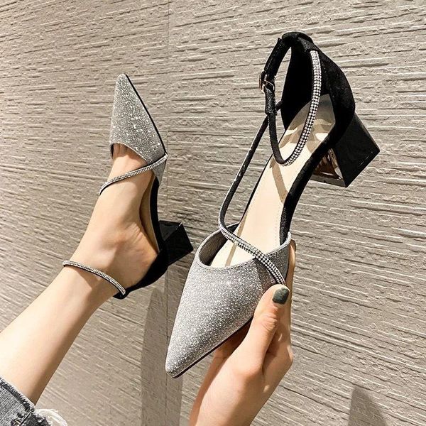sandals summer women's all-match baotou one-word buckle with pointed toe mid-high-heeled thick-heeled single shoes women, Black
sandals summer women's all-match baotou one-word buckle with pointed toe mid-high-heeled thick-heeled single shoes women, Black