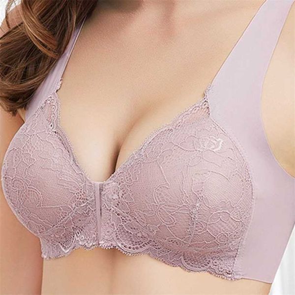 comfortable bra without steel ring front buckle traceless vest lace bra beautiful back large size underwear 211110, Red;black
comfortable bra without steel ring front buckle traceless vest lace bra beautiful back large size underwear 211110, Red;black