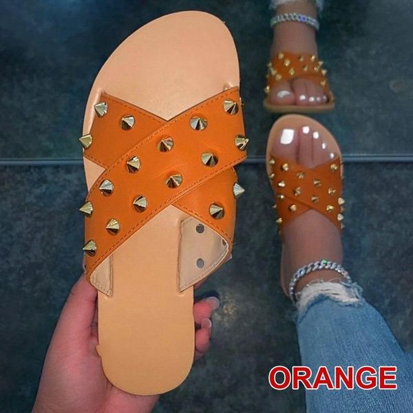 slippers 2021 cross straps sandals summer women beach rivet wild leather female flip flops flat colors, Black
slippers 2021 cross straps sandals summer women beach rivet wild leather female flip flops flat colors, Black