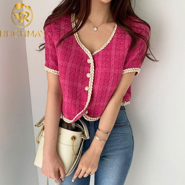 women's knits & tees 2021 summer retro short korean plaid tweed coat women fashion short-sleeved thin jacket female elegant top, White
women's knits & tees 2021 summer retro short korean plaid tweed coat women fashion short-sleeved thin jacket female elegant top, White