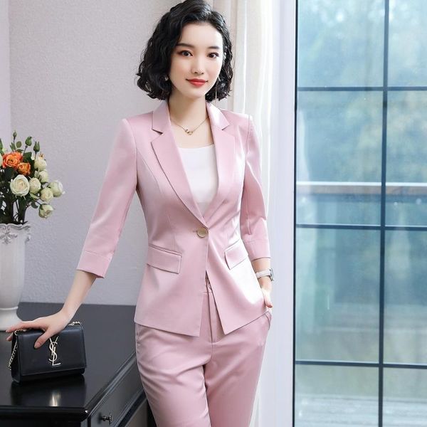 women's tracksuits colour coat loose fashion women elegant buckle short sleeve two-piece set, Gray
women's tracksuits colour coat loose fashion women elegant buckle short sleeve two-piece set, Gray