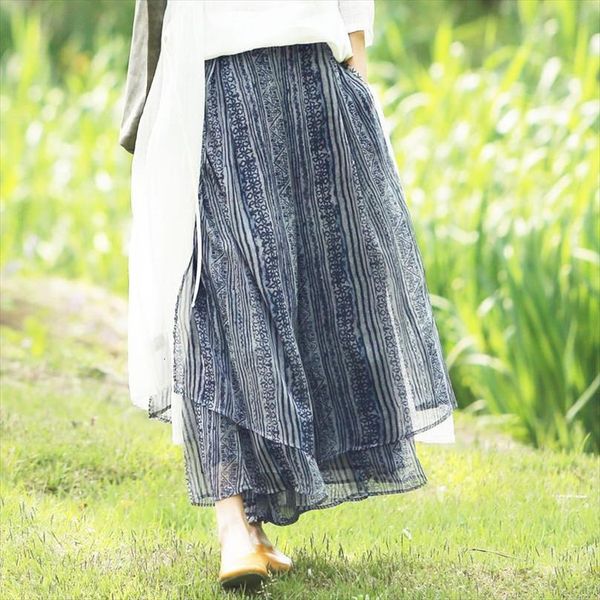 spring summer arts style womens skirts high waist vintage print loose casual a line long skirt quality m196, Black
spring summer arts style womens skirts high waist vintage print loose casual a line long skirt quality m196, Black