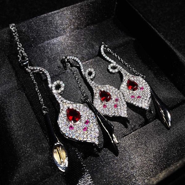 earrings & necklace luxury jewelry set geometry calla lily pendant exaggeration long tassel for women wedding cocktail party, Silver
earrings & necklace luxury jewelry set geometry calla lily pendant exaggeration long tassel for women wedding cocktail party, Silver
