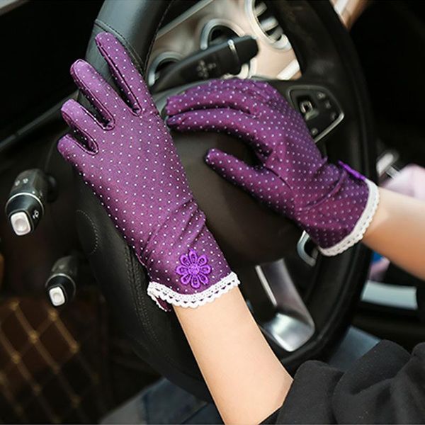five fingers gloves women fashion summer lace patchwork anti-skid sun protection driving short thin spandex dot elastic mittens, Blue;gray
five fingers gloves women fashion summer lace patchwork anti-skid sun protection driving short thin spandex dot elastic mittens, Blue;gray