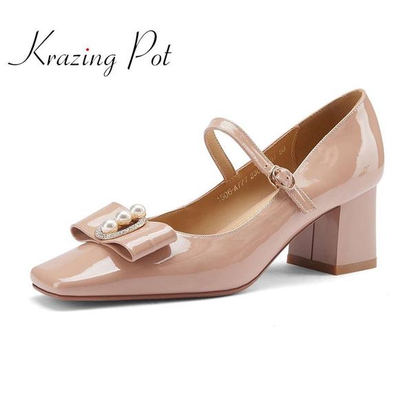 dress shoes krazing pot 2021 spring arrival patent leather square toe high heels buckle strap mary janes pearl gorgeous omen pumps l35, Black
dress shoes krazing pot 2021 spring arrival patent leather square toe high heels buckle strap mary janes pearl gorgeous omen pumps l35, Black