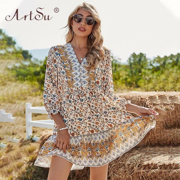 casual dresses boho retro ethnic floral print summer dress women spring v-neck three quarter loose mini holiday beach vestidos, Black;gray
casual dresses boho retro ethnic floral print summer dress women spring v-neck three quarter loose mini holiday beach vestidos, Black;gray