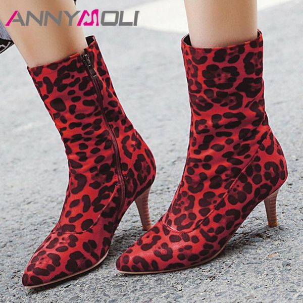 boots annymoli woman leopard high heel med calf zip thin shoes pointed toe short ladies footwear winter red 43, Black
boots annymoli woman leopard high heel med calf zip thin shoes pointed toe short ladies footwear winter red 43, Black