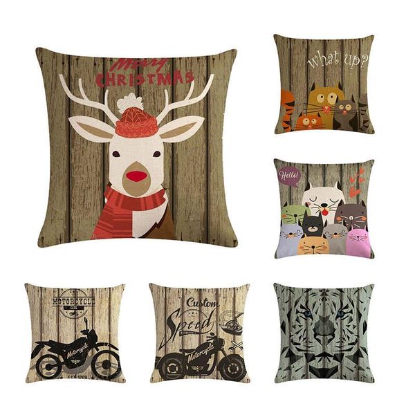 cushion/decorative pillow cartoon elk cat head cushion cover retro motorcycle throw linen car chair sofa home decoration 45x45cm
cushion/decorative pillow cartoon elk cat head cushion cover retro motorcycle throw linen car chair sofa home decoration 45x45cm