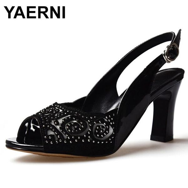 dress shoes yaerni fishmouthsandals female summer rhinestones middle-aged ladies rough with high-heeled sandalsfashion wild mother shoe, Black
dress shoes yaerni fishmouthsandals female summer rhinestones middle-aged ladies rough with high-heeled sandalsfashion wild mother shoe, Black
