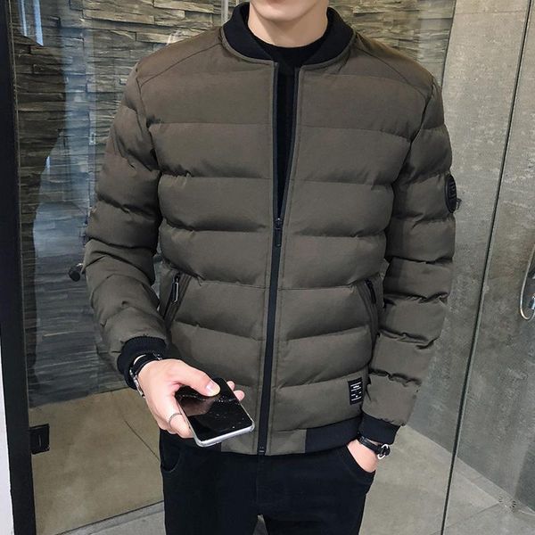 men's down & parkas winter cotton coat solid color jacket casual stand-up collar pocket warm ant wrinkle fabric, Black
men's down & parkas winter cotton coat solid color jacket casual stand-up collar pocket warm ant wrinkle fabric, Black