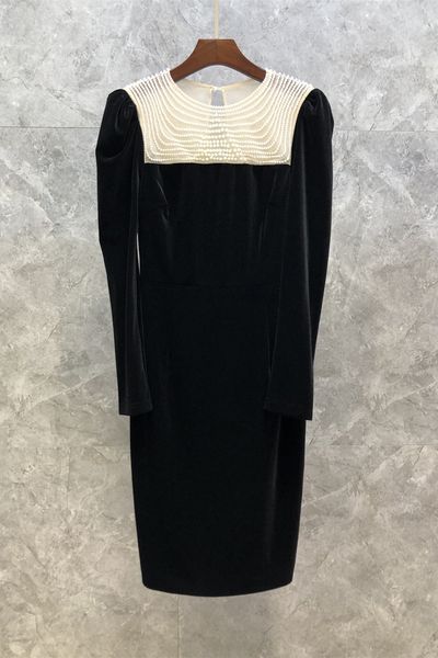beaded heavy industry socialite elegant velvet dress womens autumn european goods new mid-length dress 9h, Black;gray
beaded heavy industry socialite elegant velvet dress womens autumn european goods new mid-length dress 9h, Black;gray