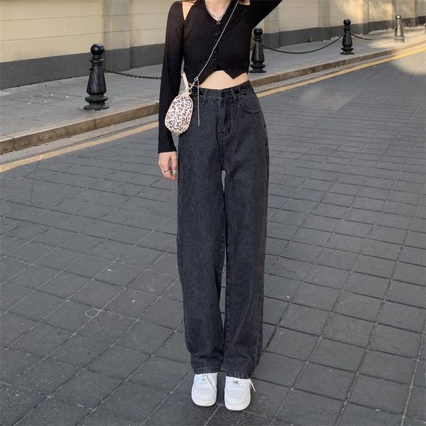 women's jeans dd0205 the slim straight high waist mopping daddy pants loose wide-leg, Blue
women's jeans dd0205 the slim straight high waist mopping daddy pants loose wide-leg, Blue