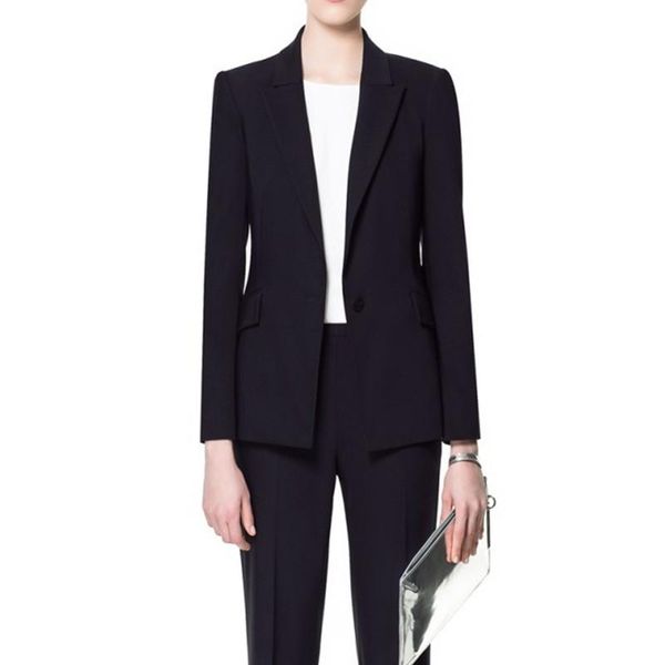 women's suits & blazers ol style custom made navy long sleeves women business suit slim jacket+pants, White;black
women's suits & blazers ol style custom made navy long sleeves women business suit slim jacket+pants, White;black