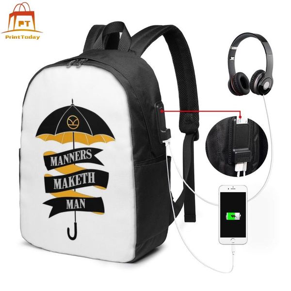 backpack kingsman backpacks teenage bag schoolbag trendy man - woman bags