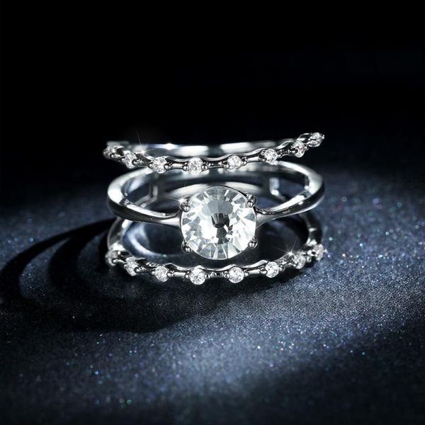 wedding rings fashion multi-layer ring for women gold silver color white zircon jewelry girls cute trinket gift size 5 6 7 8 9 10, Slivery;golden
wedding rings fashion multi-layer ring for women gold silver color white zircon jewelry girls cute trinket gift size 5 6 7 8 9 10, Slivery;golden