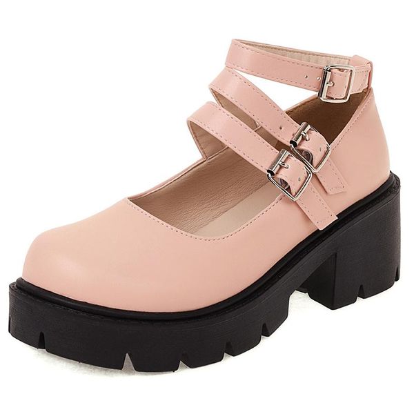 dress shoes lucyever chunky platform mary janes for women double buckle pu leather pumps woman pink thick bottom jk lolita mujer, Black
dress shoes lucyever chunky platform mary janes for women double buckle pu leather pumps woman pink thick bottom jk lolita mujer, Black