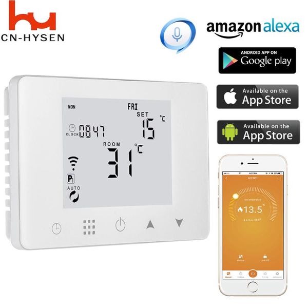 smart home control white tuya wifi thermostat for gas/water boiler