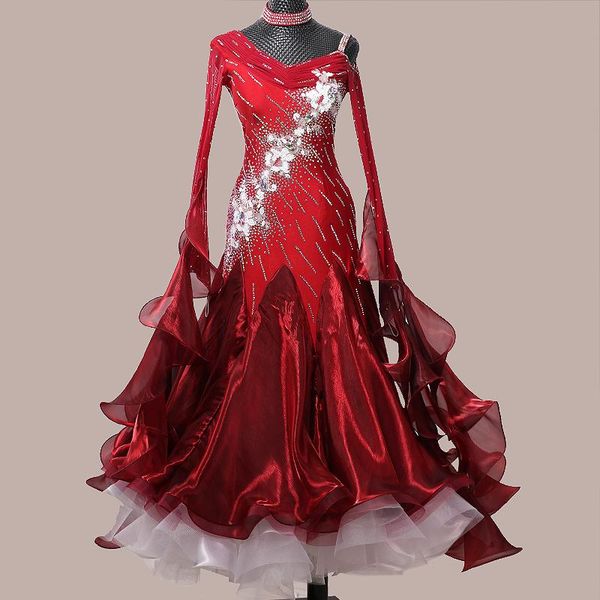 stage wear 2021 import material s ballroom dress standard clothes for dancing dance competition dresses-md568-12, Black;red
stage wear 2021 import material s ballroom dress standard clothes for dancing dance competition dresses-md568-12, Black;red
