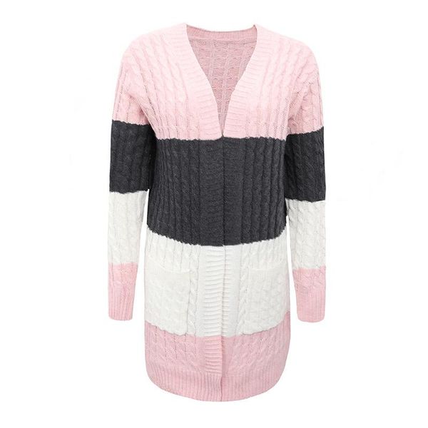 women's knits & tees arrival 2021 autumn winter cardigan for women fashion striped patchwork knitted sweaters coat female clothes long, White
women's knits & tees arrival 2021 autumn winter cardigan for women fashion striped patchwork knitted sweaters coat female clothes long, White