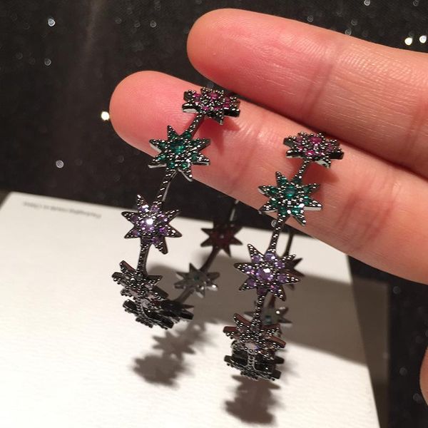 dangle & chandelier bilincolor colorful starts with full zircon big circle earrings, earrings for women weeding party and gift, Silver
dangle & chandelier bilincolor colorful starts with full zircon big circle earrings, earrings for women weeding party and gift, Silver