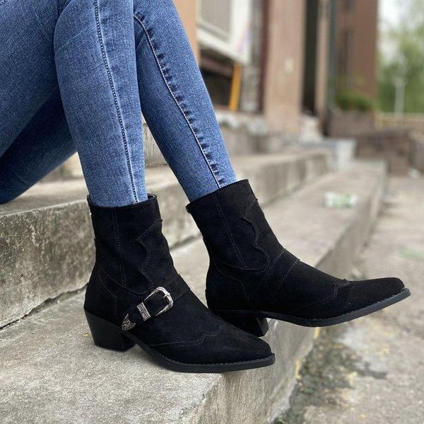 boots fashion flock women ankle warm shoes vintage buckle gladiator booties woman mujer zapatos womens platform heels 43, Black
boots fashion flock women ankle warm shoes vintage buckle gladiator booties woman mujer zapatos womens platform heels 43, Black