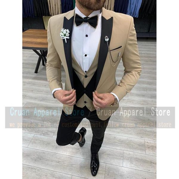 men's suits & blazers tailor-made khaki wedding for men slim fit man groom dress tuxedo set prom dinner black velvet blazer vest pants, White;black
men's suits & blazers tailor-made khaki wedding for men slim fit man groom dress tuxedo set prom dinner black velvet blazer vest pants, White;black