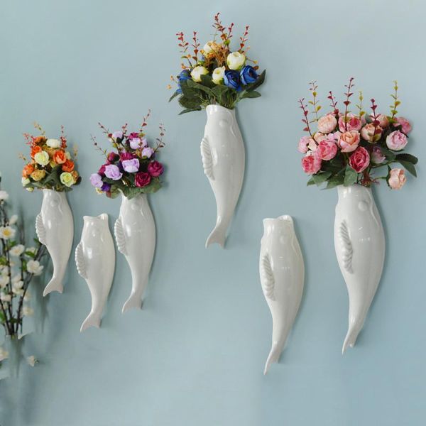 decorative objects & figurines simple creative wall ceramic fish-shaped vase home starfish hanging decoration
decorative objects & figurines simple creative wall ceramic fish-shaped vase home starfish hanging decoration