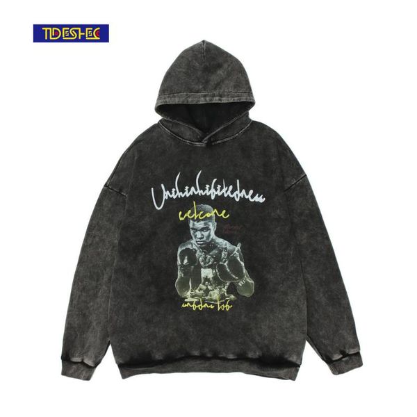 men's sweaters tideshec 2021 black hoodie washed boxer print sweatshirt couple long-sleeved hoody oversized autumn and winter, White;black
men's sweaters tideshec 2021 black hoodie washed boxer print sweatshirt couple long-sleeved hoody oversized autumn and winter, White;black