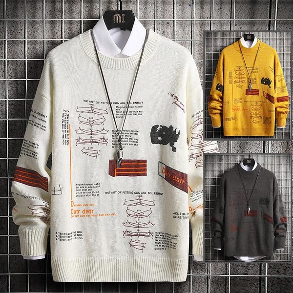 men's sweaters mens autumn winter trendy doodle pattern men pullover casual harajuku style wool knitted male sweater round neck, White;black
men's sweaters mens autumn winter trendy doodle pattern men pullover casual harajuku style wool knitted male sweater round neck, White;black