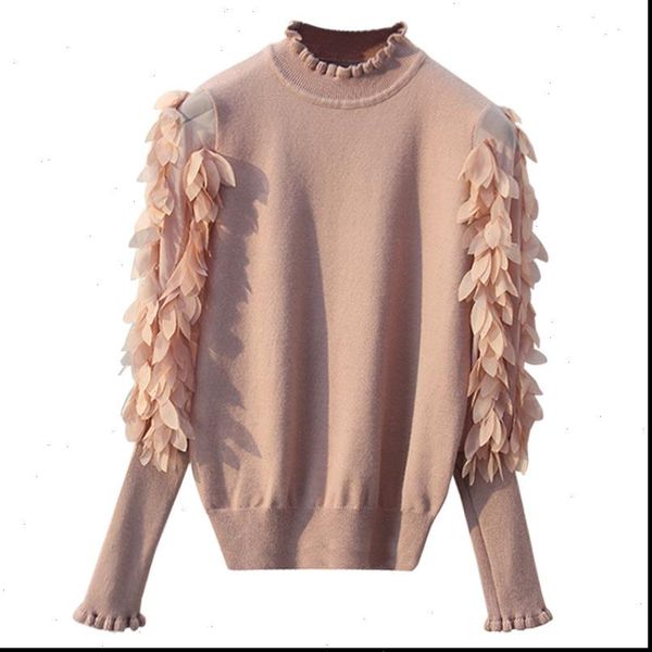 hlbcbg ruffled collar knitted women sweater spring autumn loose jumper fashion flowers sleeves sweater and pullover femme pull, White;black
hlbcbg ruffled collar knitted women sweater spring autumn loose jumper fashion flowers sleeves sweater and pullover femme pull, White;black