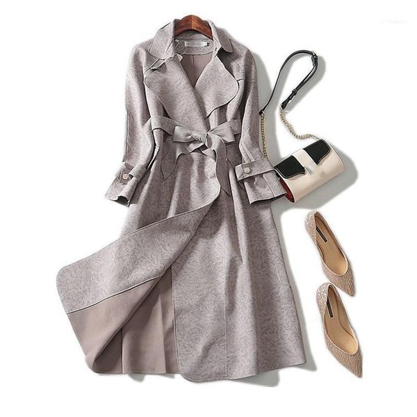 autumn long suede trench pockets women coat belt windbreaker overcoat female elegant sleeve outerwear1, Tan;black
autumn long suede trench pockets women coat belt windbreaker overcoat female elegant sleeve outerwear1, Tan;black