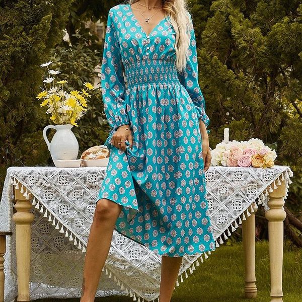 casual dresses autumn woman print v neck dress long sleeve single breasted a line office female vintage party 2021, Black;gray
casual dresses autumn woman print v neck dress long sleeve single breasted a line office female vintage party 2021, Black;gray