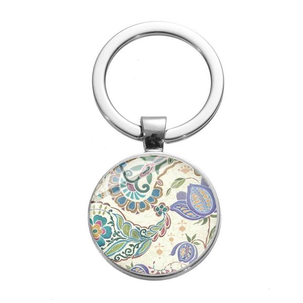 paisley mandala flower art keychain indian culture glass cabochon metal key chain vintage key holder charm bohemian gift, Silver
paisley mandala flower art keychain indian culture glass cabochon metal key chain vintage key holder charm bohemian gift, Silver