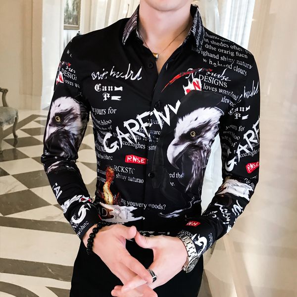 letter impression male shirt long casual sleeve fine fitting shirts of men dressed as designer streetwear men's clothing 5xl l20e, White;black
letter impression male shirt long casual sleeve fine fitting shirts of men dressed as designer streetwear men's clothing 5xl l20e, White;black