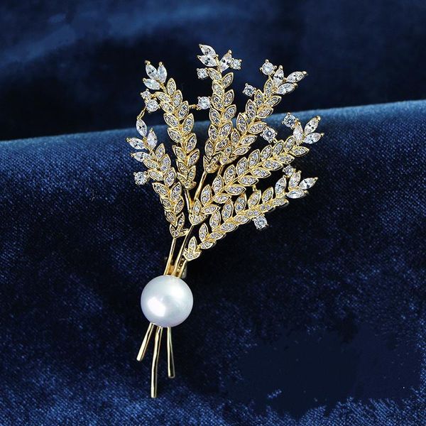 pins, brooches natural freshwater pearl brooch copper micro-inlaid zircon corsage south korean fashion simple with other stitches, Gray
pins, brooches natural freshwater pearl brooch copper micro-inlaid zircon corsage south korean fashion simple with other stitches, Gray