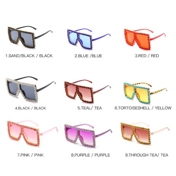 18 colors women square luxury acrylic rhinestone sunglasses oversize colorful diamond frame shades big sun glasses wholesale 57055 30 pairs, White;black
18 colors women square luxury acrylic rhinestone sunglasses oversize colorful diamond frame shades big sun glasses wholesale 57055 30 pairs, White;black
