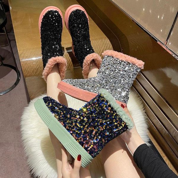boots 2021 ins warm snow women zipper platform solid color waterproof mid calf thick fur winter, Black
boots 2021 ins warm snow women zipper platform solid color waterproof mid calf thick fur winter, Black