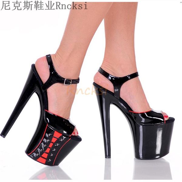 rncksi 20cm selling sandals for catwalks sandals and shoes decorated with side straps street performance shoes, Black
rncksi 20cm selling sandals for catwalks sandals and shoes decorated with side straps street performance shoes, Black