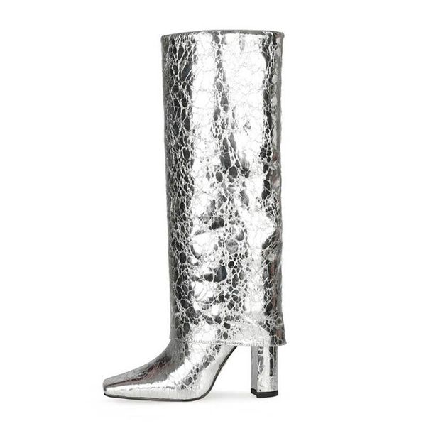 boots gold burst patent leather trouser leg women thick high heel 2021 autumn winter square toe women's shoes plus size 47, Black
boots gold burst patent leather trouser leg women thick high heel 2021 autumn winter square toe women's shoes plus size 47, Black