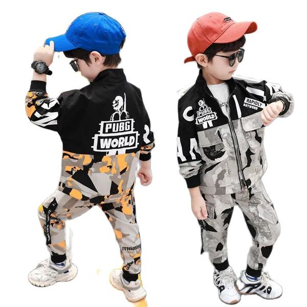 spring & autumn polyester boy sets 2021 korean version camouflage fashion 2-piece handsome printing casual childrens clothing, Blue;gray
spring & autumn polyester boy sets 2021 korean version camouflage fashion 2-piece handsome printing casual childrens clothing, Blue;gray