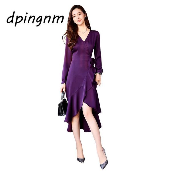 casual dresses pack hip fishtail dress female long section autumn small fragrance temperament v-neck tie ruffled irregular, Black;gray
casual dresses pack hip fishtail dress female long section autumn small fragrance temperament v-neck tie ruffled irregular, Black;gray