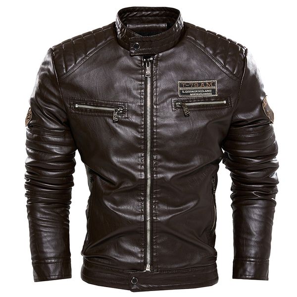 british style motorcycle biker leather jacket men fashion embroidery soft leather coat fleece pu jacket men clothing, Black
british style motorcycle biker leather jacket men fashion embroidery soft leather coat fleece pu jacket men clothing, Black