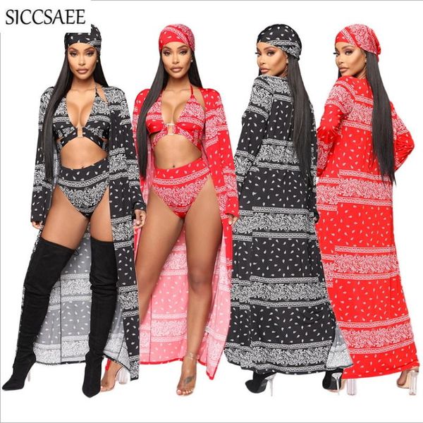 women's tracksuits beach style summer 2021 floral printed outfits 4 piece set women headscarf bodycon bodysuit maxi cardigan vintage su, Gray 
women's tracksuits beach style summer 2021 floral printed outfits 4 piece set women headscarf bodycon bodysuit maxi cardigan vintage su, Gray