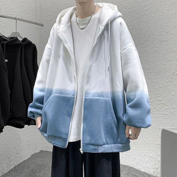 men's hoodies & sweatshirts korean fashion gradient cardigan sweater wild loose hoodie jacket autumn trend ins zipper long-sleeved clot, Black
men's hoodies & sweatshirts korean fashion gradient cardigan sweater wild loose hoodie jacket autumn trend ins zipper long-sleeved clot, Black