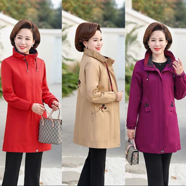women's trench coats 2021 spring autumn coat mid-long casual windbreaker large size zipper women outwear mother dress 5xl, Tan;black
women's trench coats 2021 spring autumn coat mid-long casual windbreaker large size zipper women outwear mother dress 5xl, Tan;black